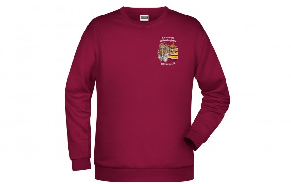 Sweat-Shirt, Farbe: Weinrot