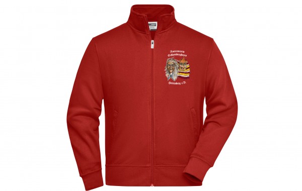 Sweat-Jacke, Farbe: weinrot